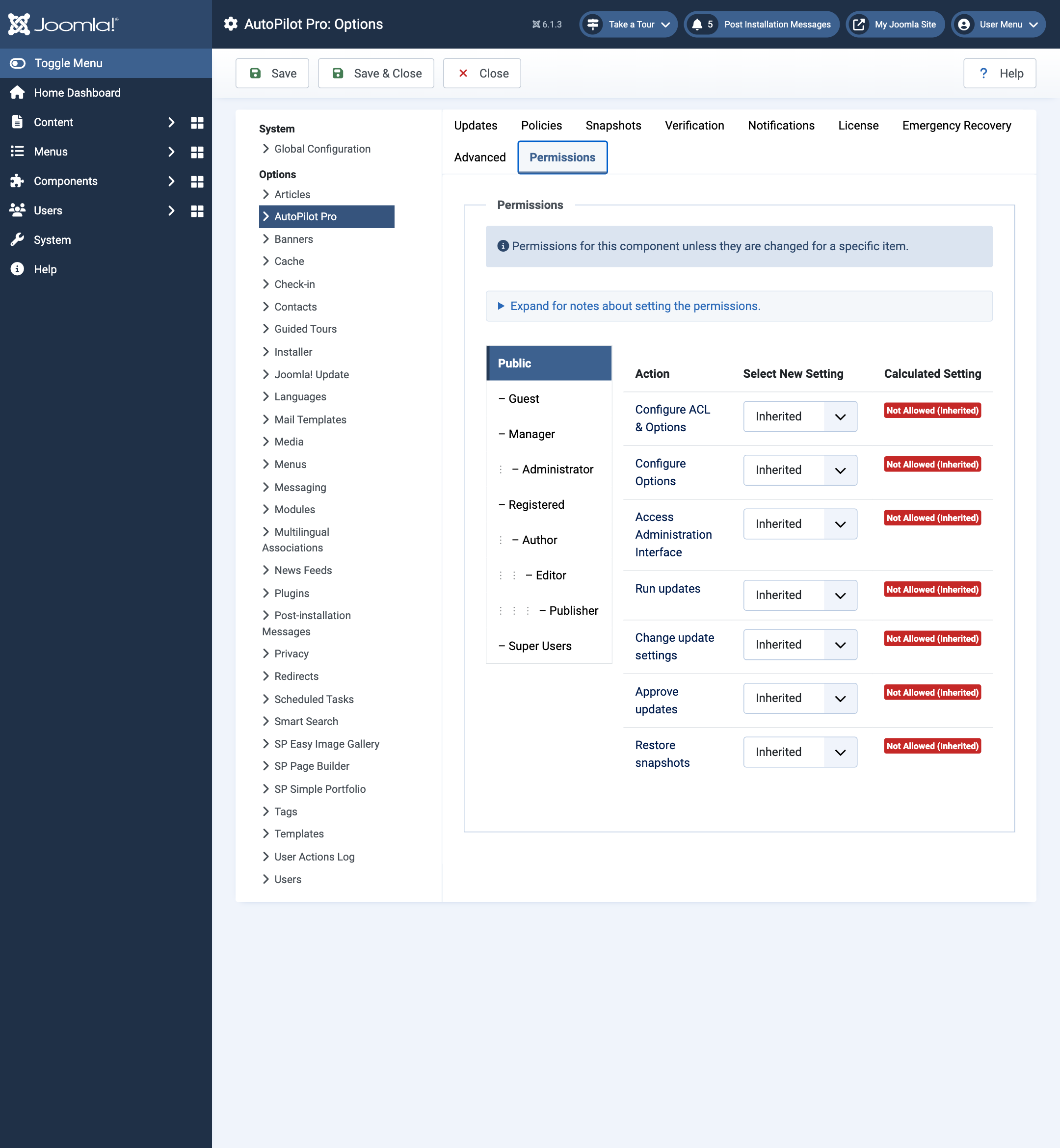 AutoPilot Pro permissions
