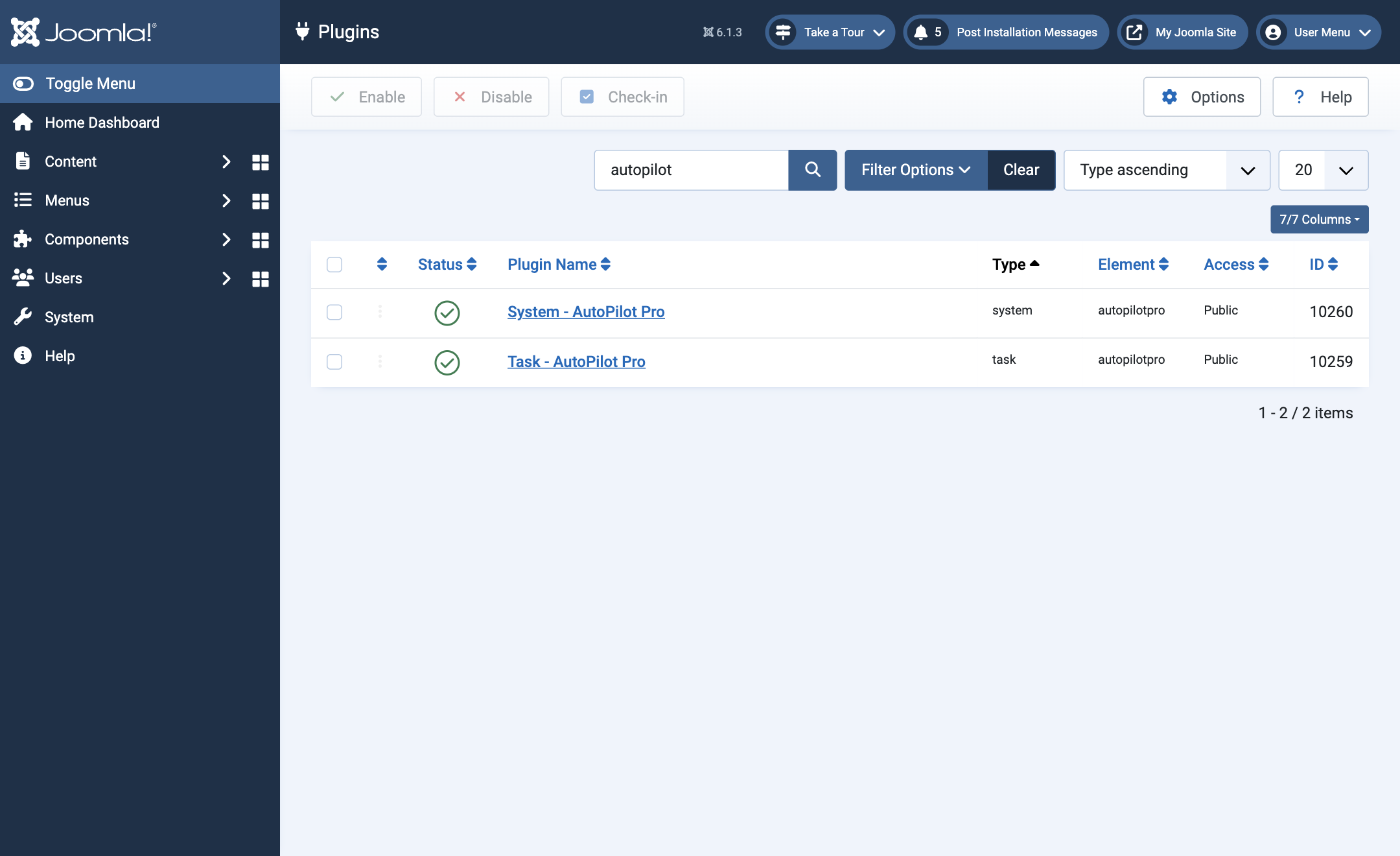 AutoPilot plugins in Joomla